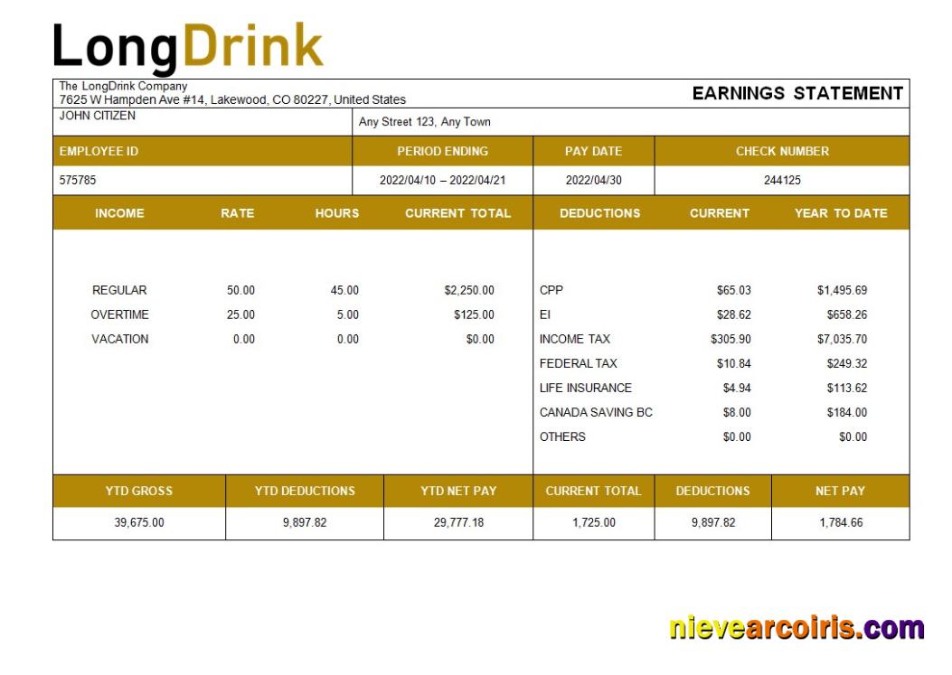 LongDrink  company payroll